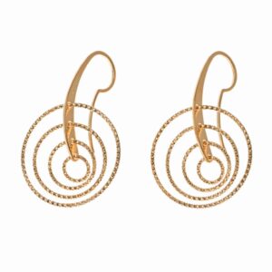 PENDIENTES PLATA AROS DIAMANTADOS GANCHO