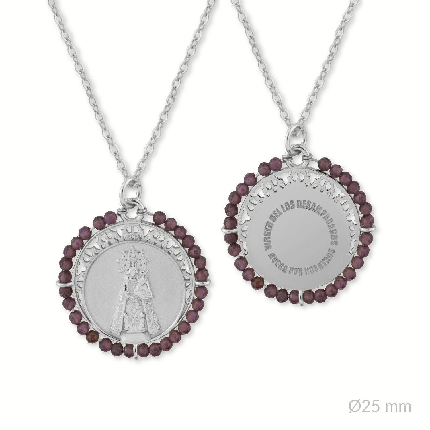 Gargantilla plata de ley Virgen de Desamparados