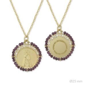 Gargantilla Plata Chapada oro Virgen de Desamparados NSP