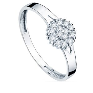 SORTIJA ORO BLANCO CIRCULO CON CIRCONITA