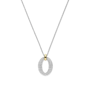 Collar clásico de circonita ovalada suave