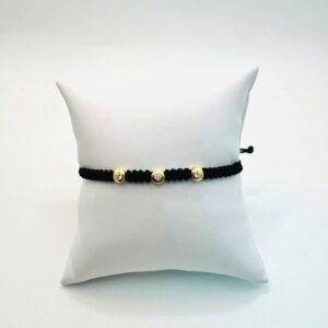 Pulsera de Macramé Círculos Oro