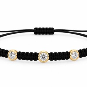 Pulsera de Macramé Círculos Oro