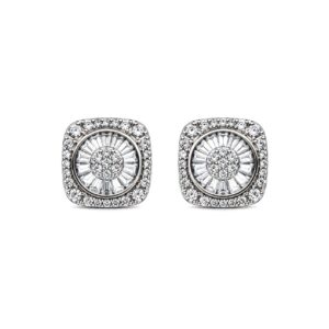 Pendientes plata cuadrados