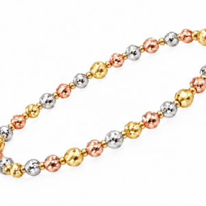 Pulsera cuentas multicolor ORO