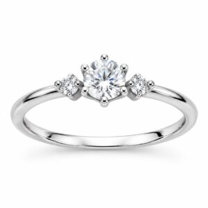 Sortija Oro Blanco con diamante de creación