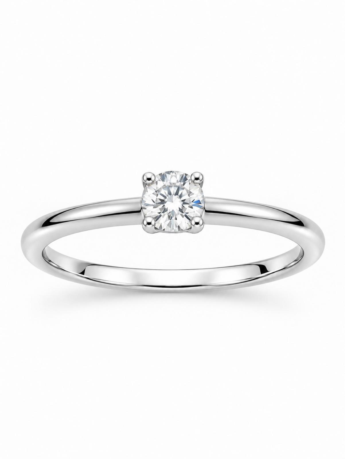 Sortija Oro Blanco con diamante de creación